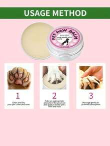 1pc Light Beige Pet Nose, Eye, And Paw Care Cream With Shea Butter. Gentle Formula Combats Dryness And Cracking, Moisturizes And Nourishes. Suitable For Outdoor Use By Cats And Dogs. Hypoallergenic, Home And Pet-Specific. - Multicolor - View 3