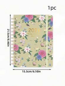 2026 Weekly & Monthly Planner, Jan 2026 - Dec 2026, Large 8.5" X 6.1" Spiral Bound Calendar, 70Sheets/140 Pages Thick Paper, Elastic Strap, Inner Pocket, Monthly Tabs, Dual Coil Binding, Durable Hardcover Notebook For Scheduling, Goal Setting, Notes, Academic & Office Organization, Floral & Animal Cover Designs - A5 - View 11