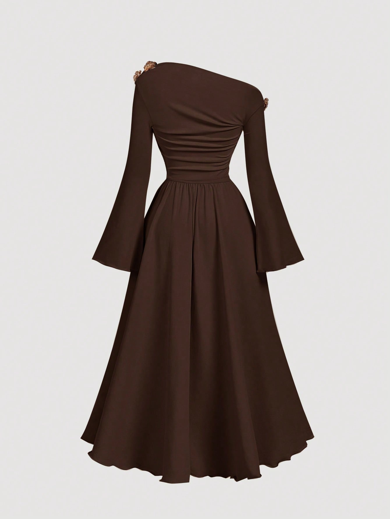 SHEIN MOD فستان نسائي أنيق أسيمتري الكتف متوسط الط...