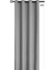 1pc Solid Color Waterproof & Blackout Window Curtain, Modern Simple Heat Insulation Curtain Suitable For Outdoor, Bedroom, Living Room Decoration Gifts Birthday Graduation