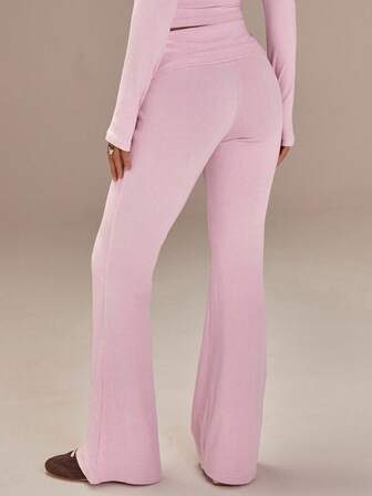 Athîral Dambyxor med utsvängda axelband och enfärgade mönster