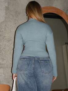 Arliah Short Slim Front Button Solid Color Long Sleeve Simple Casual Knit Cardigan, Sweater,Short Women's Sweater,Women's Sweaters,Knit Sweaters,Winter Women's Clothing,Fall Women's Clothing,FW24