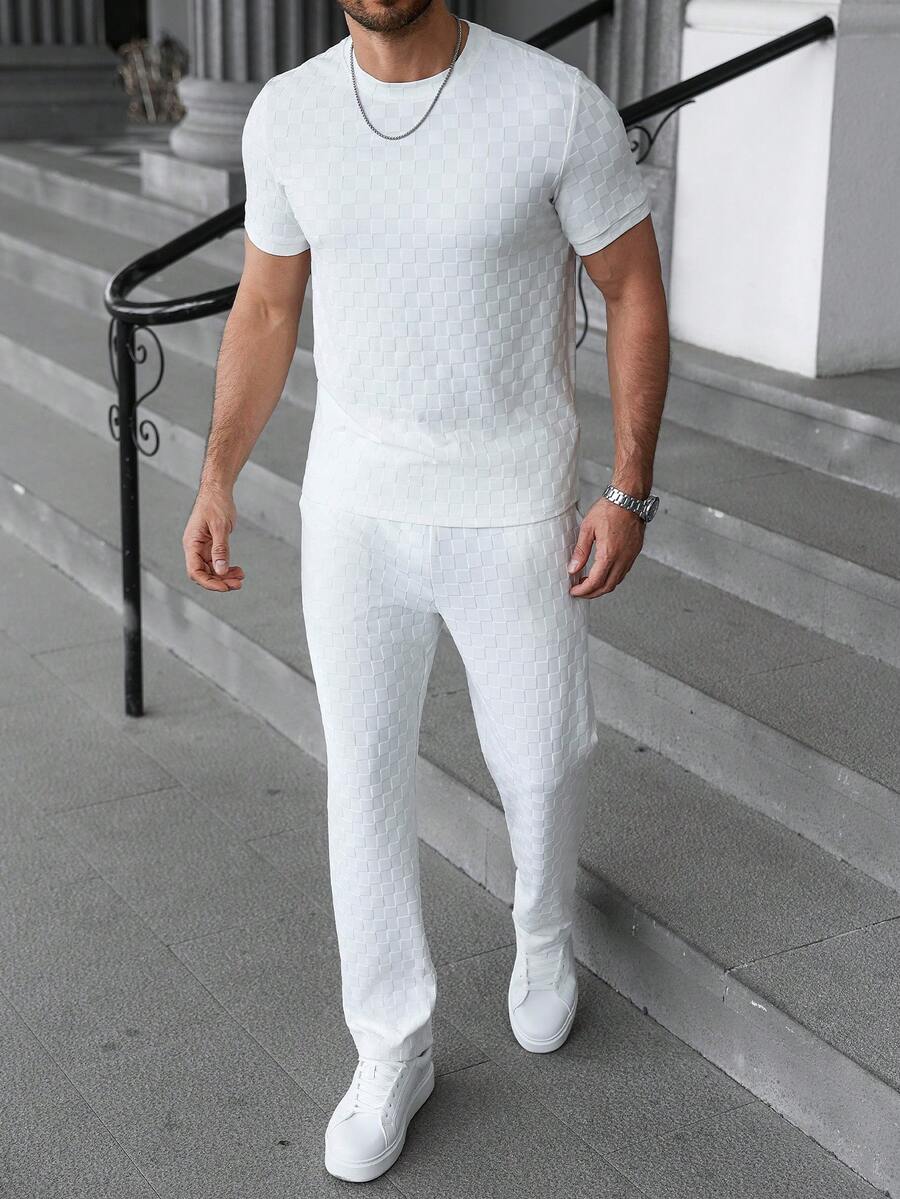 Manfnty Homme Set d 2 pezz composto da Magletta a manche corte