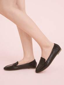 CUCCOO DOLLMOD Mocasines planos de unicolor versátiles y casuales para mujeres - Marrón - Ver 3