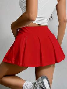 SHEIN EZwear Mini-jupe blanche à large taille et ourlet évasé, idéale pour les sorties d'été