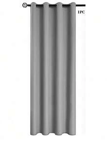 1pc Solid Color Waterproof & Blackout Window Curtain, Modern Simple Heat Insulation Curtain Suitable For Outdoor, Bedroom, Living Room Decoration Gifts Birthday Graduation