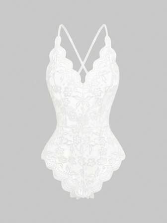 Kawaii Body sexy à col en V en dentelle, à volants et à bretelles réglables, idéal pour la Saint-Valentin