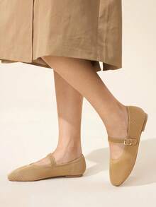 CUCCOO BASICS Women Casual Versatile Commute Simple Flats For Christmas - Khaki - View 11