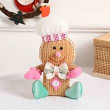 1PC New Christmas Gingerbread Man With Hood, Party Ornament, Gift Figurine, Decoration - Multicolor - View 3