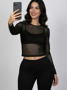 Women Tops - Black - View 3