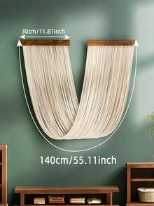 Hiasan Dinding Makrame Bohemian Ukuran Besar - Seni Dinding Bertekstur Benang Gradien Beige Tenun Tangan untuk Ruang Tamu, Kamar Tidur, Dekorasi Rumah Boho Chic - MultiWarna - View 3