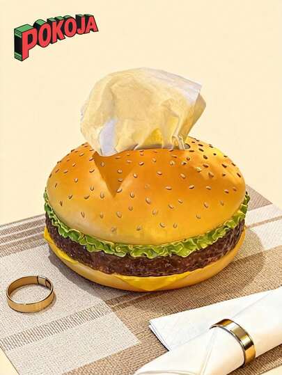 Hamburger Tissue Box, Creative Tissue Box, Living Room Paper Towel Box, Home Tissue Box, Fun Decor, Tissue Box Home Bathroom Decor Bathroom Organizer Fall Decor Back To School