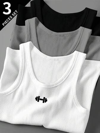 Manfinity Sport Corelite Men's Minimalist Printed Sleeveless Sports Tank Top