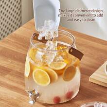 Drinks Dispenser, Drinks Bucket, With, With Stand, Sealed, Juice Jug, Holder For Ice Water Jug, For Cold Water, Iced Teas - Multicolor - View 2
