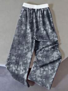 Rovax 迷彩随机印花女式运动裤，潮流单品，时尚运动裤，送给兄弟姐妹的礼物，送给姐姐的礼物，适合秋冬季节穿着 - 彩色 - 查看 2