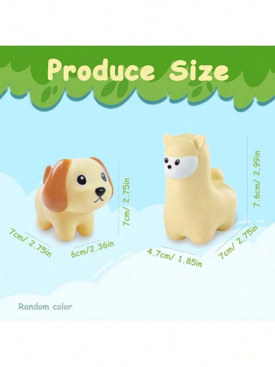 10件套农场动物恐龙玩具计数配对精细动作玩具配对游戏学习套装圣诞节生日复活节礼物 - 彩色 - 查看 1