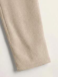 SHEIN 男童休闲舒适中腰梭织裤 - 杏色 - 查看 5