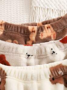 SHEIN 3pcs Set Baby Boy & Baby Girls' Plaid Multicolor Warm Pants, Suitable For In Autumn/Winter - Multicolor - View 9