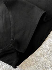 Tseoso 95% 纯棉性感纯色露肩长袖紧身衣，基本款分层单品，全年穿着，适合俱乐部，百搭百搭，秋冬，柔美女孩风格，休闲修身款，非常适合婚礼和秋季衣橱 - 黑色 - 查看 6