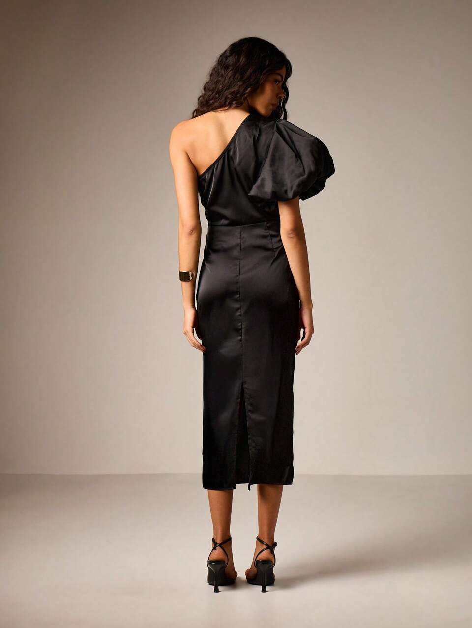 one shoulder puff sleeve midi dress ONE SHOULDER CUT Out Dress Sewing Pattern, Asymmetrical  Puff Sleeve Midi  Dress With Ruffle Hem Summer Party Dress  Beginner Friendly Pdf