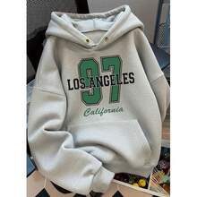 Sudadera Hoodie con estampado de Los Angeles - Gris Claro - Ver 1