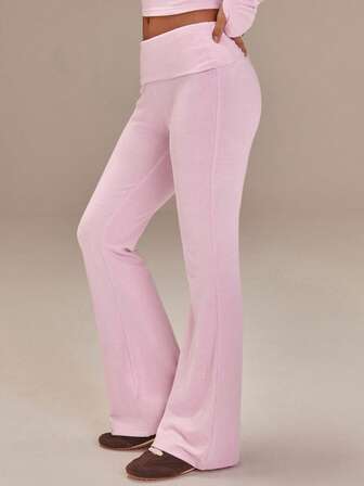 Athîral Dambyxor med utsvängda axelband och enfärgade mönster