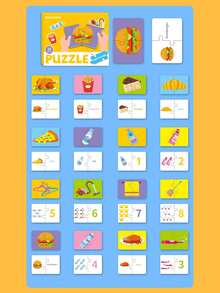 1片/2片加厚纸拼图，适合1-3岁儿童的早教玩具，幼儿园奖励玩具，大型拼图，礼品。 - 彩色 - 查看 9