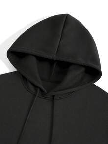 Hombre003-1 Sudadera Con Capucha De Cuello Redondo Para Hombre Con Estampado De Anti Social Club Sad Boyz Bolsillo Canguro Y Cordón, Manga Larga, Suelta Y Casual, Ideal Para Regalar Como Ropa De Hombre Frente y Espalda(Modelo Ligero Primavera-Otoño. Elige talla superior.) - Negro 13 - Ver 4