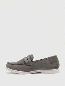 CUCCOO BIZCHIC Zapatos planos de moda versátiles para uso diario de mujer - Gris Oscuro - Ver 3