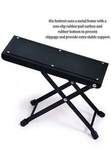 1PC Pedicure Tripod Foot Massage Beauty Tripod Non-Slip Rubber Toenail Care Stand Adjustable Foot Pedal Home Pedicure Peicure Tripod Metal Footstool Adjustable Folding Stand Pedal - Black - View 2