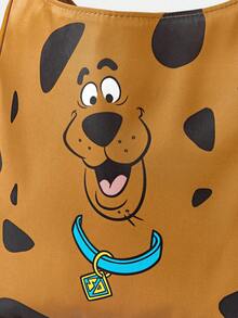 SCOOBY-DOO X SHEIN Blue Academy Adventure Fantasy Shoulder Bag - Old Yellow - View 4