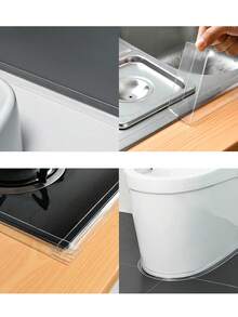 1卷防水防霉马桶密封胶条，厨房浴室自粘密封胶带，浴室防水胶带防止潮湿，厨房水槽美观接缝贴纸 - 透明 - 查看 5