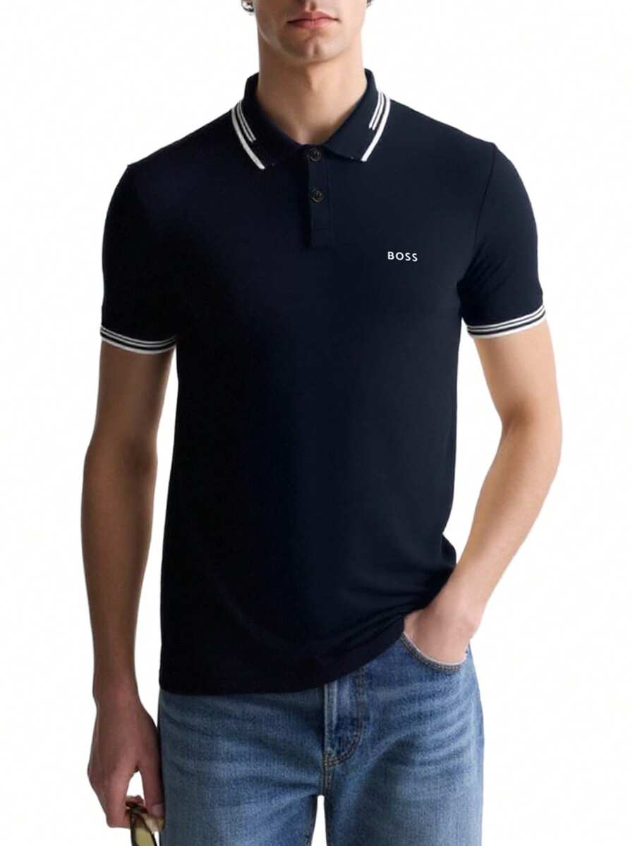 Hugo Boss Men's Polo Shirt Dark Blue - Navy Blue - View 1