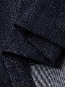 Dazy Plus Jachetă de primăvară/toamnă pentru femei, la modă, casual, cu rever larg, cu șnur, pentru naveta, plus mărime - Albastru marin - Vizualizare 9