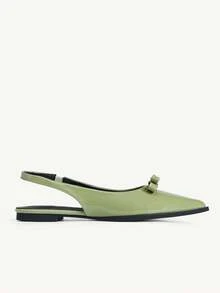 CUCCOO CHICEST 女士尖头蝴蝶结装饰休闲日常百搭鞋 - 淡綠 - 查看 10