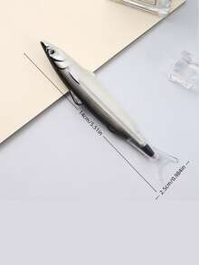 1 pieza Bolígrafo con forma de pez creativo, bolígrafo de bola negra con escritura suave para adultos, hombres, mujeres, uso diario en la oficina y el hogar, diseño novedoso, idea de regalo divertida - Multicolor - Ver 3