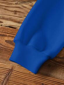 GARFIELD | SHEIN Tween Boy Casual Letter & Cat Print Crew Neck Sweatshirt, Autumn - White - View 4