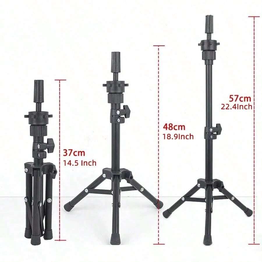 Giá đỡ tóc giả Tripod cho thợ làm tóc thực hành kiểu tóc Hiển thị Đầu ma-nơ-canh tóc thật Đầu ma-nơ-canh búp bê thẩm mỹ Đầu đào tạo Giá đỡ kim loại có thể điều chỉnh - Nhiều màu - Xem 1