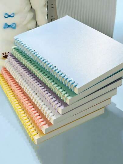 120-seitiges Spiralbindungsheft - Blauer minimalistischer Einband, tragbares Kontobuch für Buchhaltung, Notizen und Planung, perfekt für Schule, Arbeit, Geschenke (Lehrertag, Abschluss)