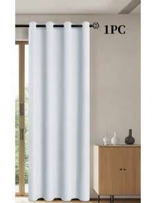 1pc Solid Color Waterproof & Blackout Window Curtain, Modern Simple Heat Insulation Curtain Suitable For Outdoor, Bedroom, Living Room Decoration Gifts Birthday Graduation