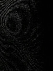 Elenzga Robe pull moulante à col roulé, fente et couleur unie pour femmes. Cadeau pour Noël, Nouvel An, Thanksgiving - Noir - Voir 7