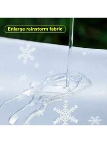 女士透明雨衣套装，含连帽外套和裤子 - 简约、时尚、休闲，适合日常穿着。 - 白色 - 查看 8