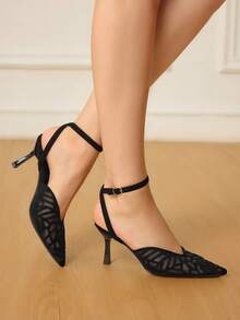 CUCCOO HITCHD Women's Pointed Toe Buckle Design Everyday Versatile Fashion High Heels