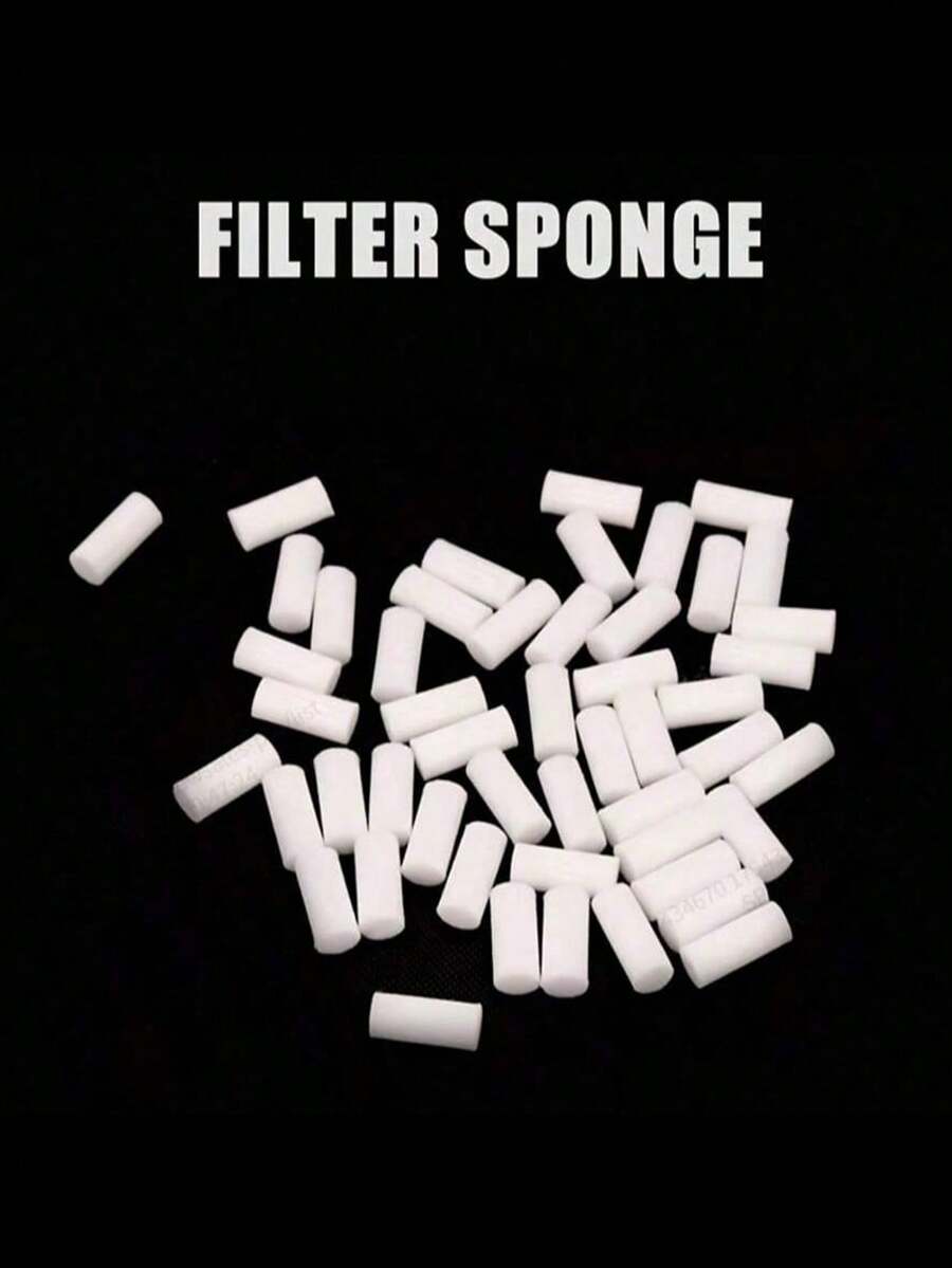 500pcs Handcrafted Sponge Mouthpiece Filters, The Perfect Filter Accessory - White - View 1