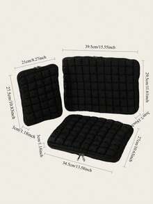 1 件简约高级云笔记本电脑包，大容量 iPad 平板电脑内胆收纳袋，11/13/15 英寸，抗震抗压，适用于笔记本电脑、平板电脑、Macbook、iPad、iPad Mini、多功能收纳袋、iPad 平板电脑保护套、返校（黑白）