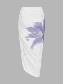 Swim Oasis 女士印花度假沙滩连体泳衣带裙 - 彩色 - 查看 4