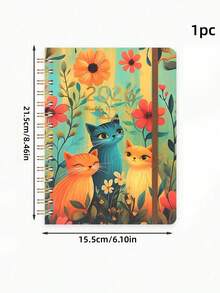 2026 Weekly & Monthly Planner, Jan 2026 - Dec 2026, Large 8.5" X 6.1" Spiral Bound Calendar, 70Sheets/140 Pages Thick Paper, Elastic Strap, Inner Pocket, Monthly Tabs, Dual Coil Binding, Durable Hardcover Notebook For Scheduling, Goal Setting, Notes, Academic & Office Organization, Floral & Animal Cover Designs - A5 - View 5