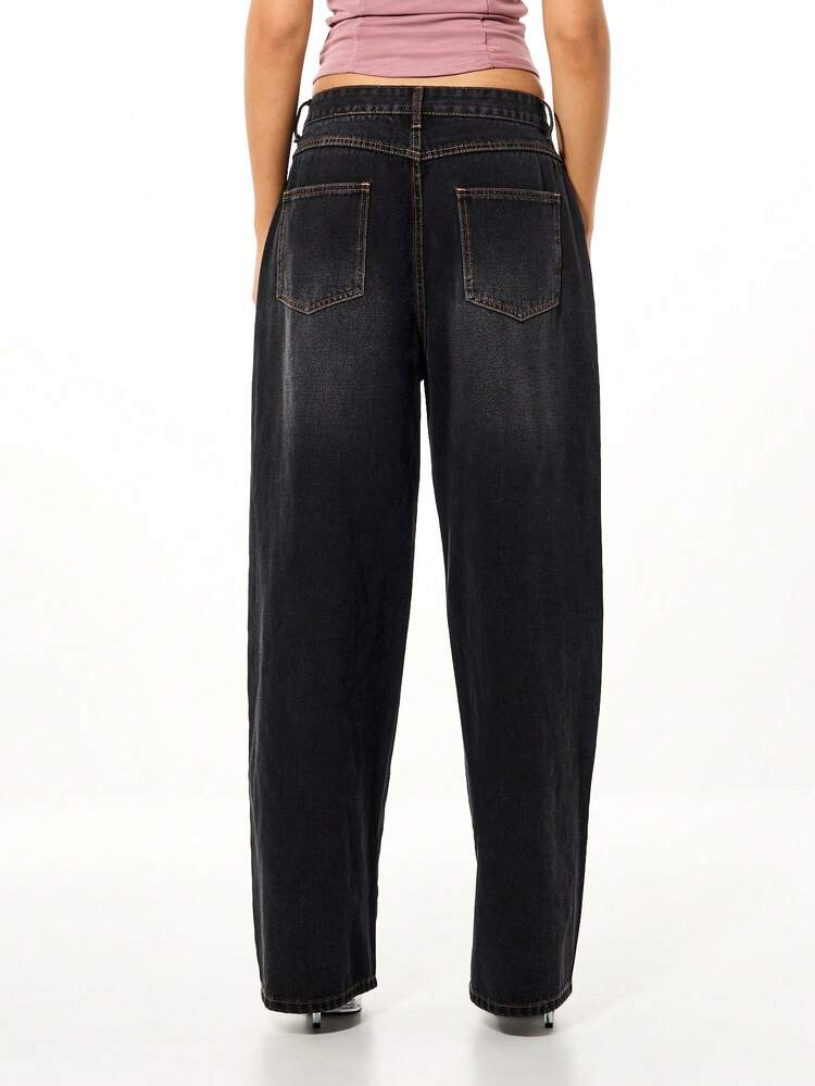 SUMWON WOMEN Wide Leg Jeans With Jewel Trim