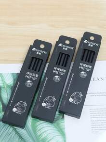 All Black HB Triangular Office Business Pencil, All Black Office Triangular Rubber Friendly Dazzling Black Writing Pen, Suitable For Office, Study, And School Season Gifts - Multicolor - View 4