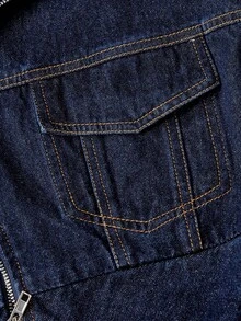 Sweetra Women's Casual Denim Long Sleeve Jacket - Blue - View 3